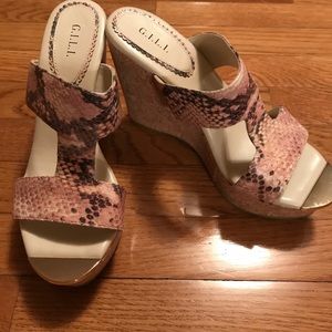 Gili platform sandals snakeskin